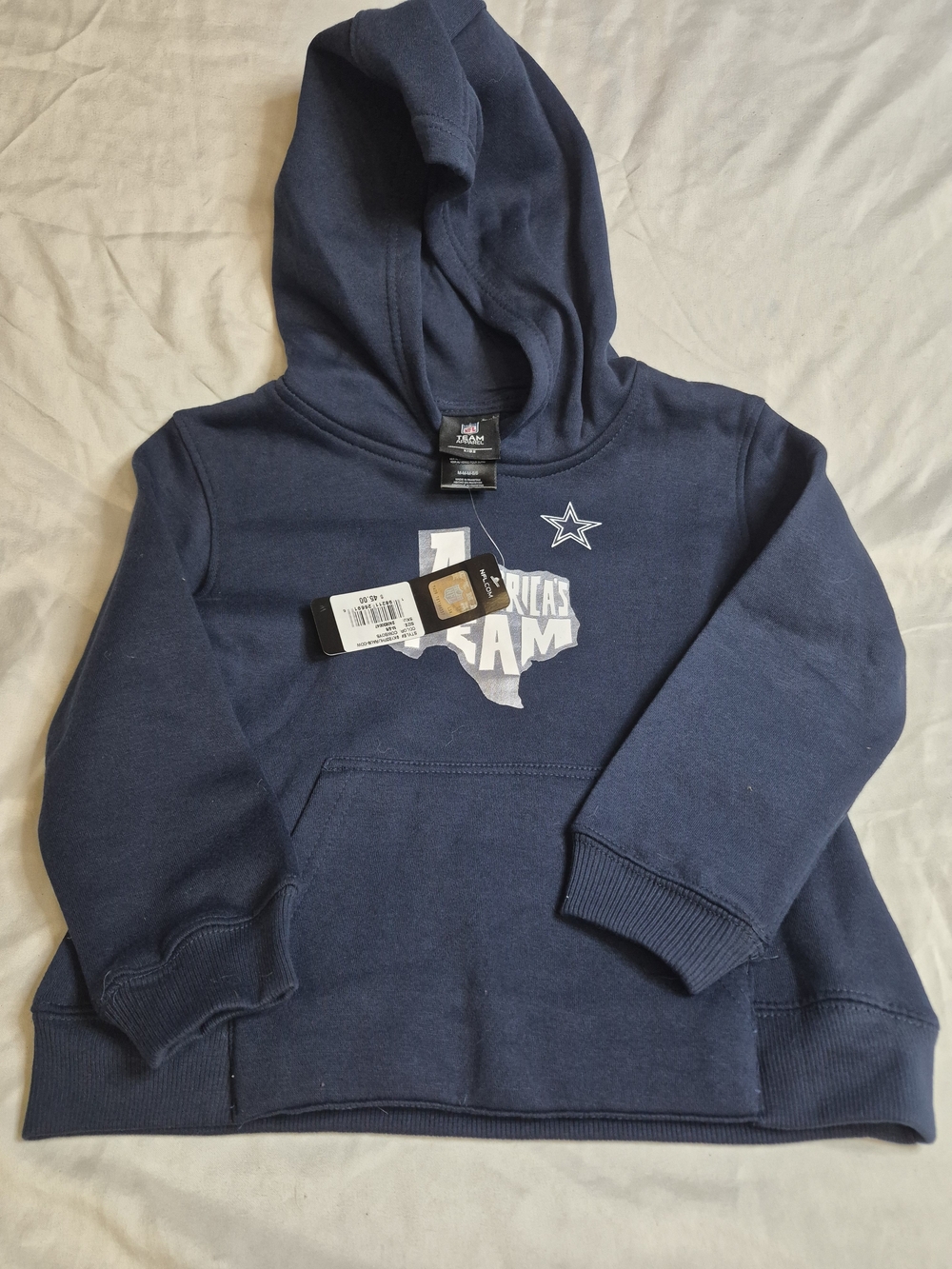 NFL Kids Navy Dallas Team Hooded Sweatshirt Size M 5/6